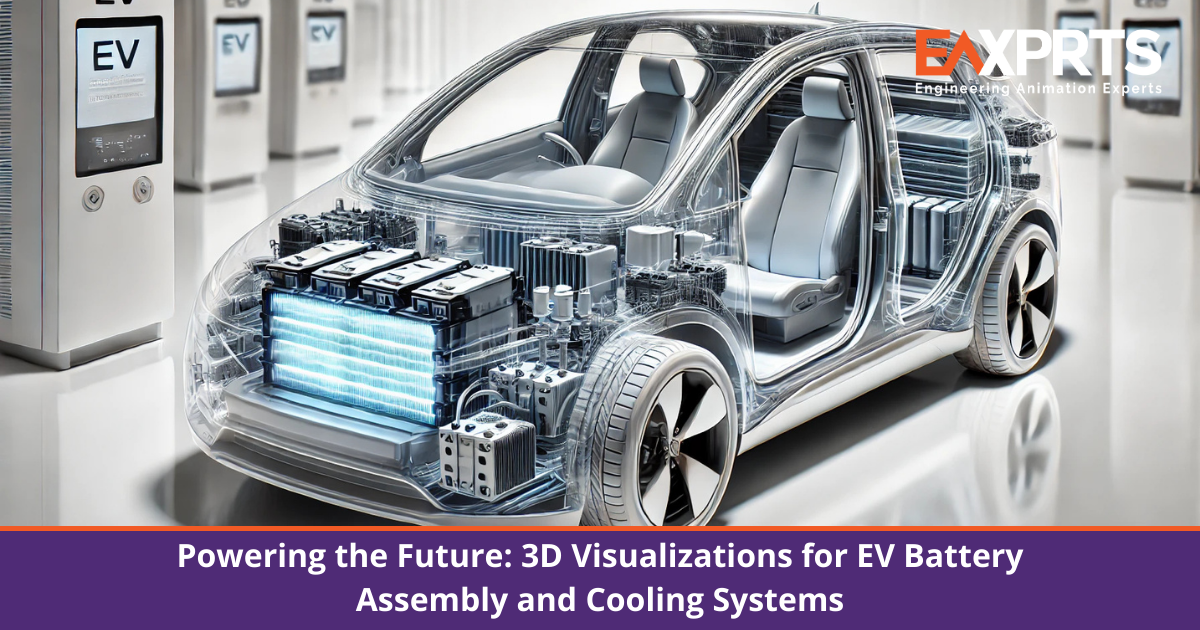 Powering the Future: 3D Visualizations for EV Battery Assembly and Cooling Systems