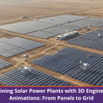 Explaining Solar Power Plants with 3D Engineering Animations: From Panels to Grid