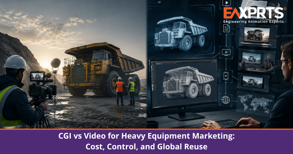 CGI vs Video for Heavy Equipment Marketing: Cost, Control, and Global Reuse
